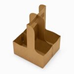 Холдер переноска для стаканів на 2 секції крафт-папір 10 шт/уп kholder-perenoska-dlia-stakaniv-na-2-sektsii-kraft-papir-10-sht-up