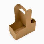 Холдер переноска для стаканів на 2 секції крафт-папір 10 шт/уп kholder-perenoska-dlia-stakaniv-na-2-sektsii-kraft-papir-10-sht-up